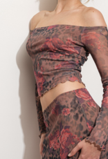 Pretty Garbage "Mesh and Blood" Off Shoulder Top