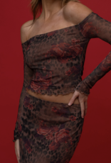 Pretty Garbage "Mesh and Blood" Off Shoulder Top