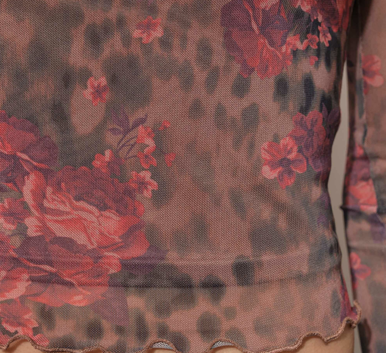 Pretty Garbage "Mesh and Blood" Off Shoulder Top