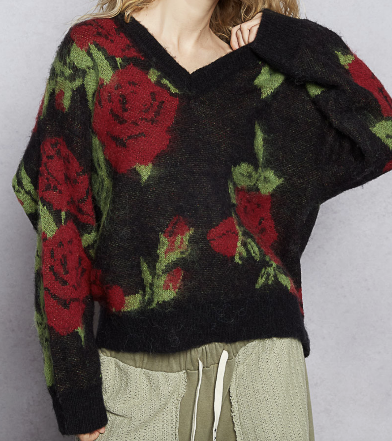 POL "Feeling Gene-rose" Mohair Sweater