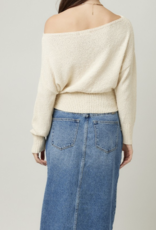 Illa Illa "A Little Off Center" Off Shoulder Sweater
