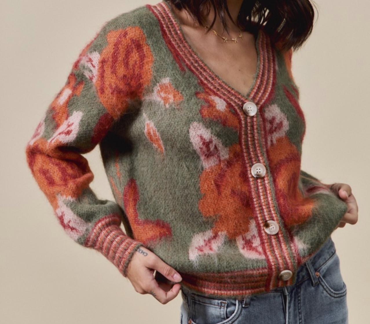 So Me "The Winter of Flower Discontent" Cardigan