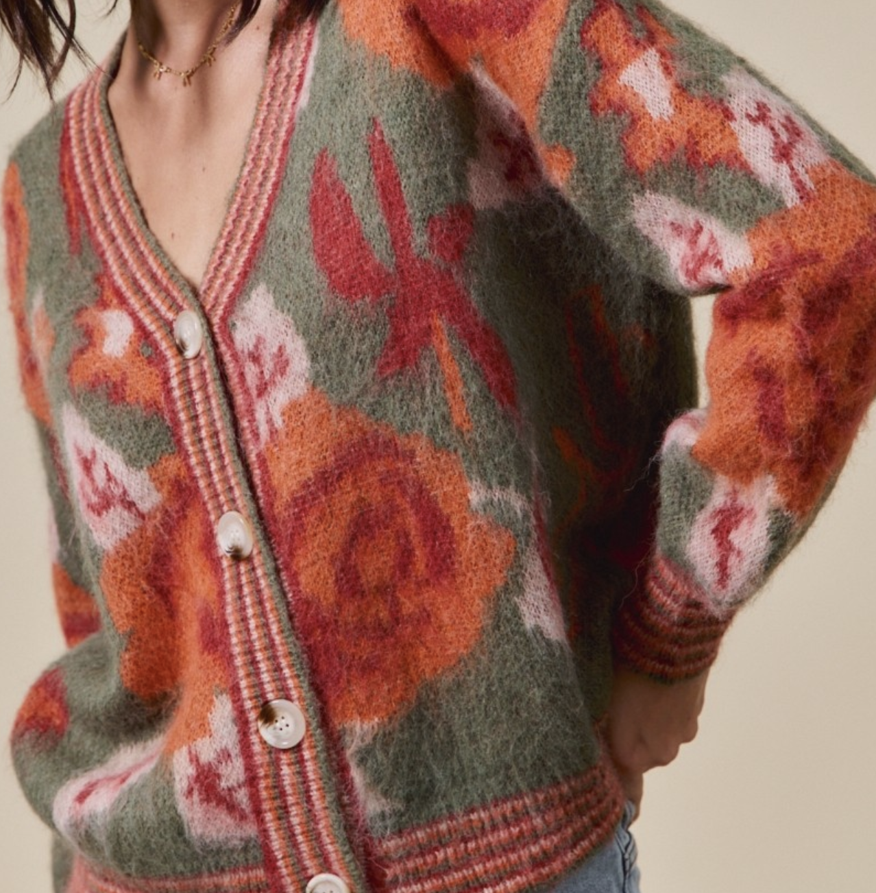 So Me "The Winter of Flower Discontent" Cardigan
