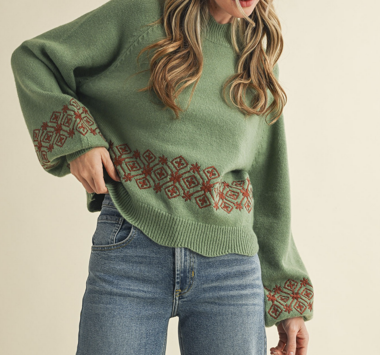 &Merci "Knitting In With The Cool Kids" Sweater