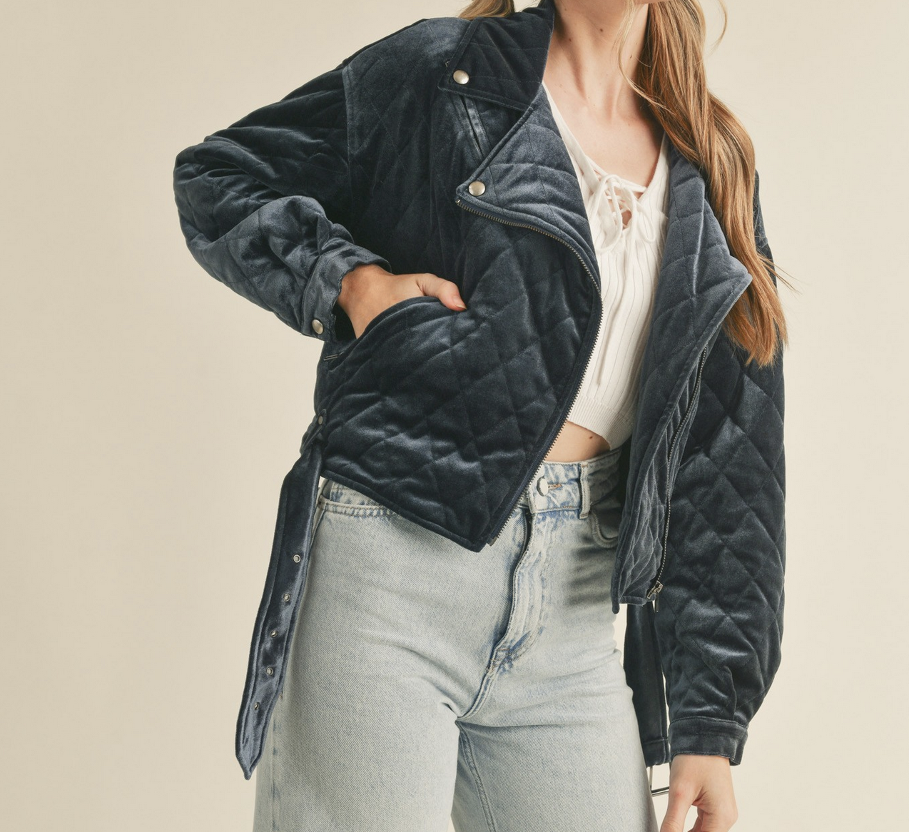 &Merci "Velvet Addiction" Moto Jacket