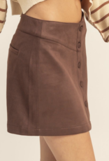 HyFve "Faux-leather & Leather & Leather..." Mini Skirt