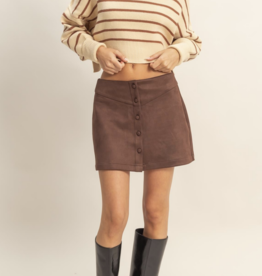 HyFve "Faux-leather & Leather & Leather..." Mini Skirt