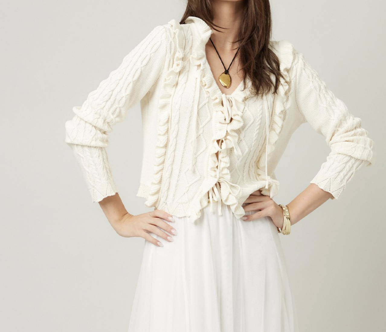 Illa Illa "You Ruffle My Feathers" Cardigan