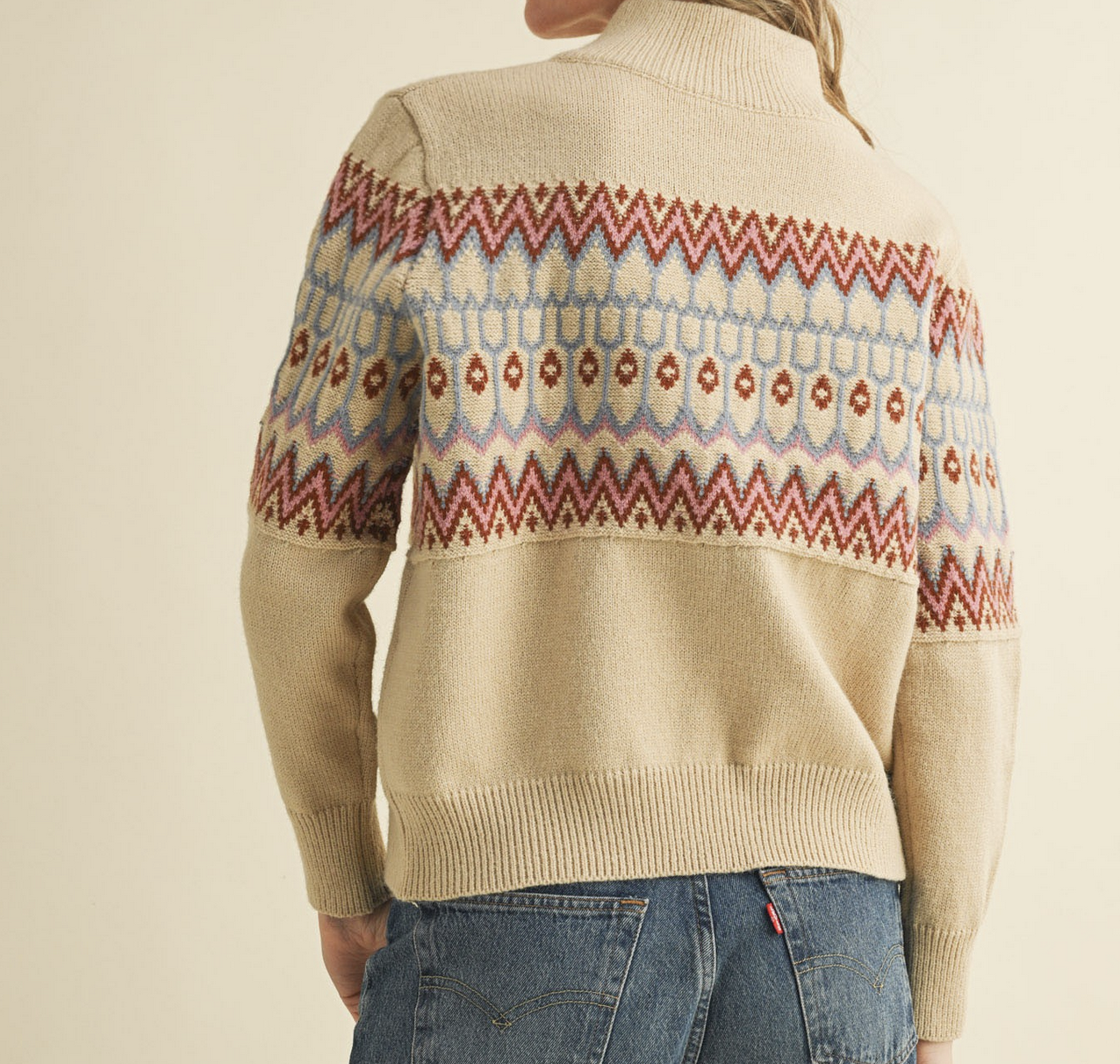 &Merci "You Can't Play that Card-again" Zip-Up Cardigan