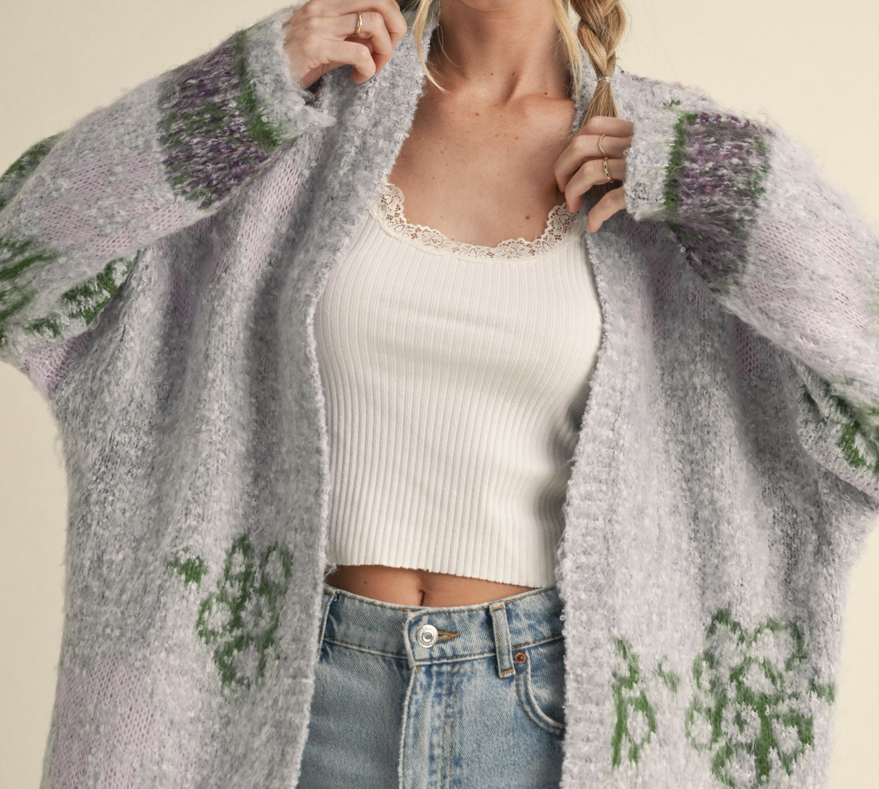 &Merci "The Fuzzy Girl" Cardigan