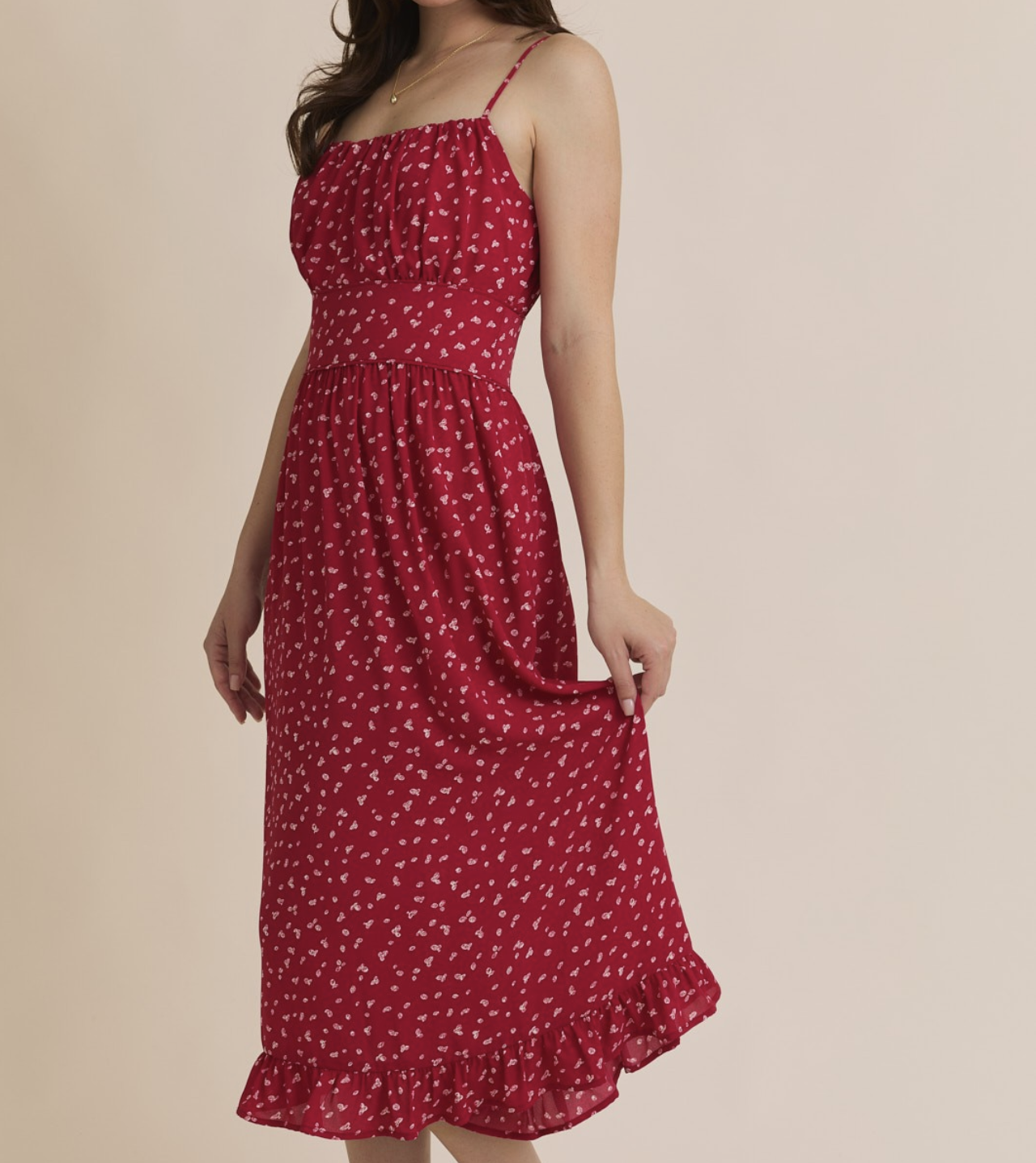 Gilli "Red-dy Or Not!" Midi Dress