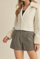 &Merci "What the Faux Say" Cropped Jacket