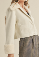 &Merci "What the Faux Say" Cropped Jacket