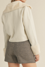 &Merci "What the Faux Say" Cropped Jacket