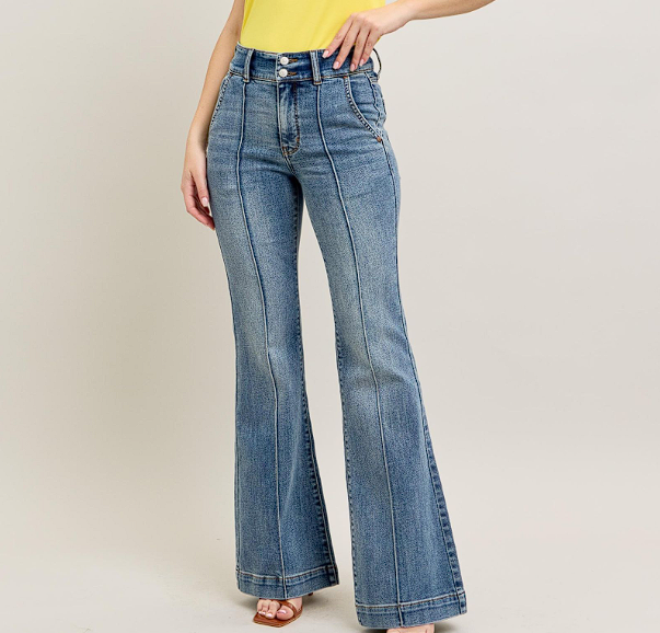 Judy Blue "The Hardest Button to Button" High-waist Flare Jeans