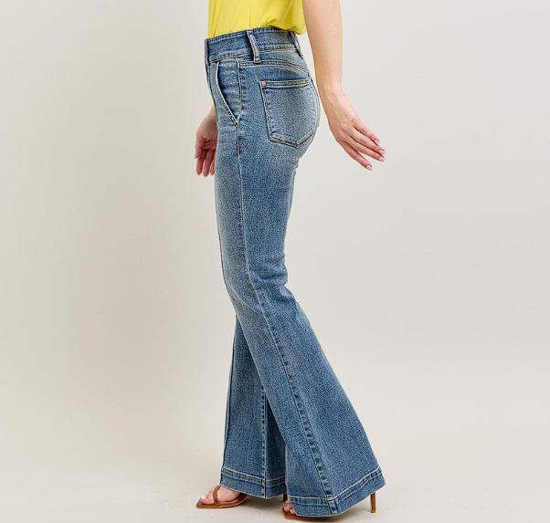 Judy Blue "The Hardest Button to Button" High-waist Flare Jeans