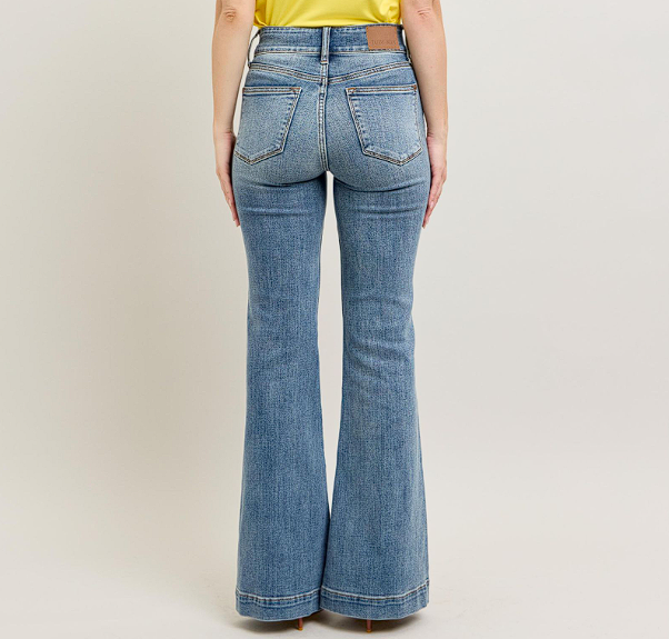 Judy Blue "The Hardest Button to Button" High-waist Flare Jeans