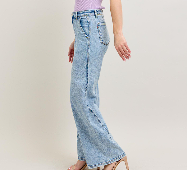 Judy Blue "The Taming of the Skew" Wide Leg Jeans