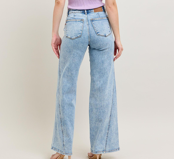 Judy Blue "The Taming of the Skew" Wide Leg Jeans