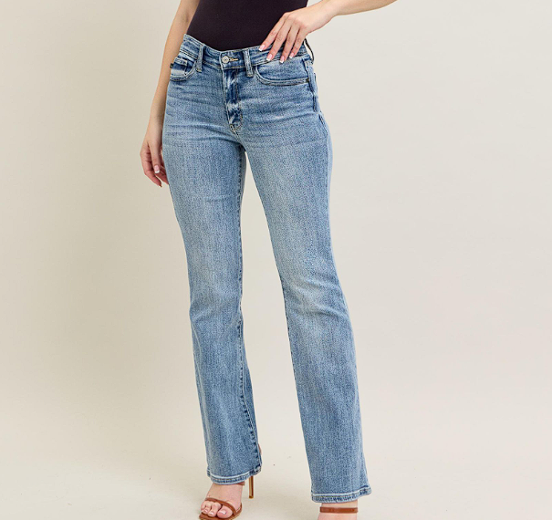 Judy Blue "These Boot-cuts Were Made for Walking" Mid-Rise  Jeans