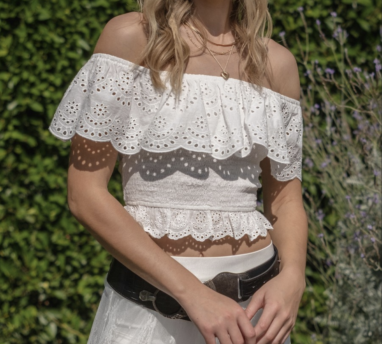 Illa Illa "Romancing the Sewn" Crop Top