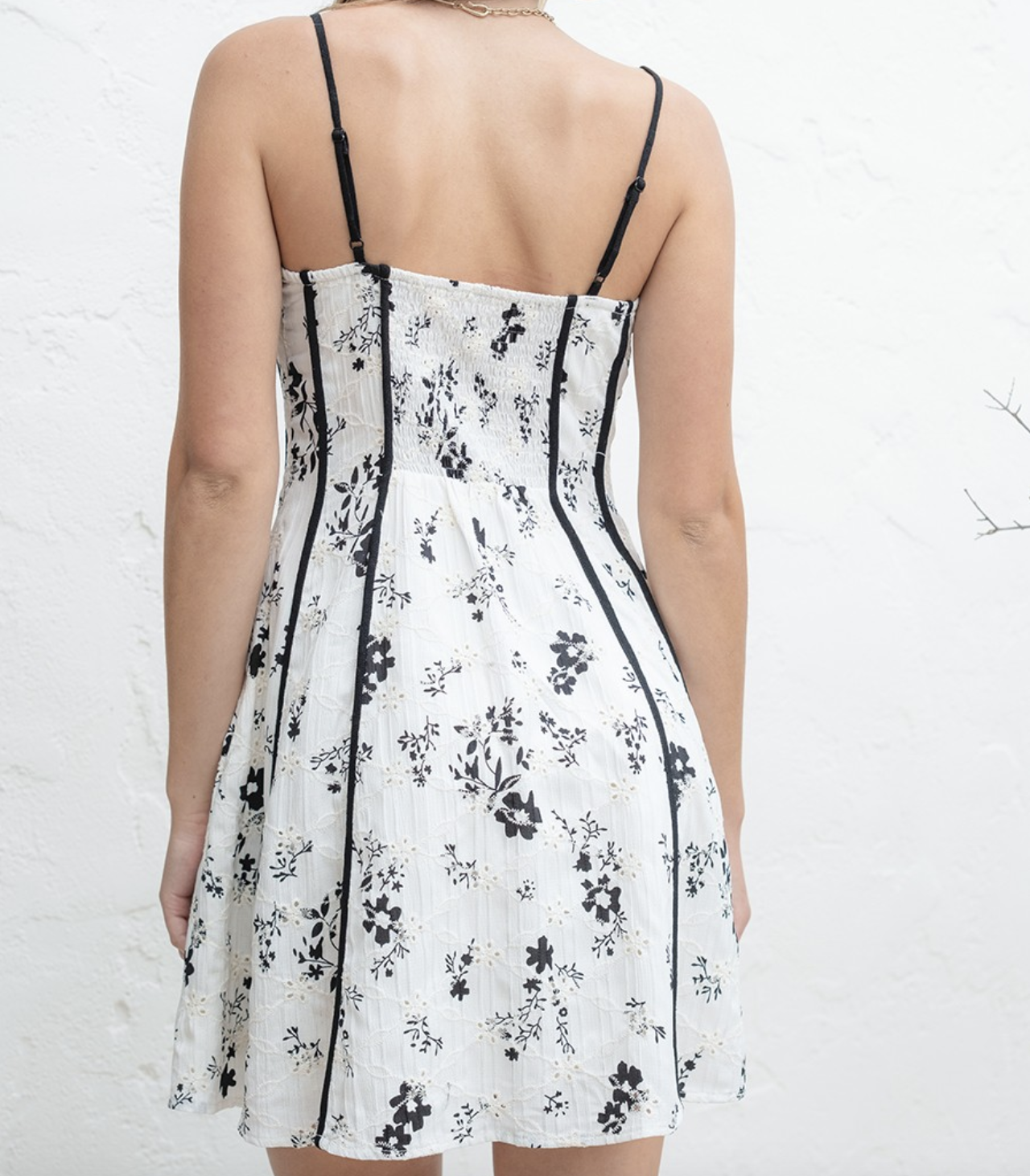 Illa Illa "Panel Surfing" Embroidered Mini Dress