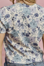 So Me "A Strong Floral Compass" Knit Top