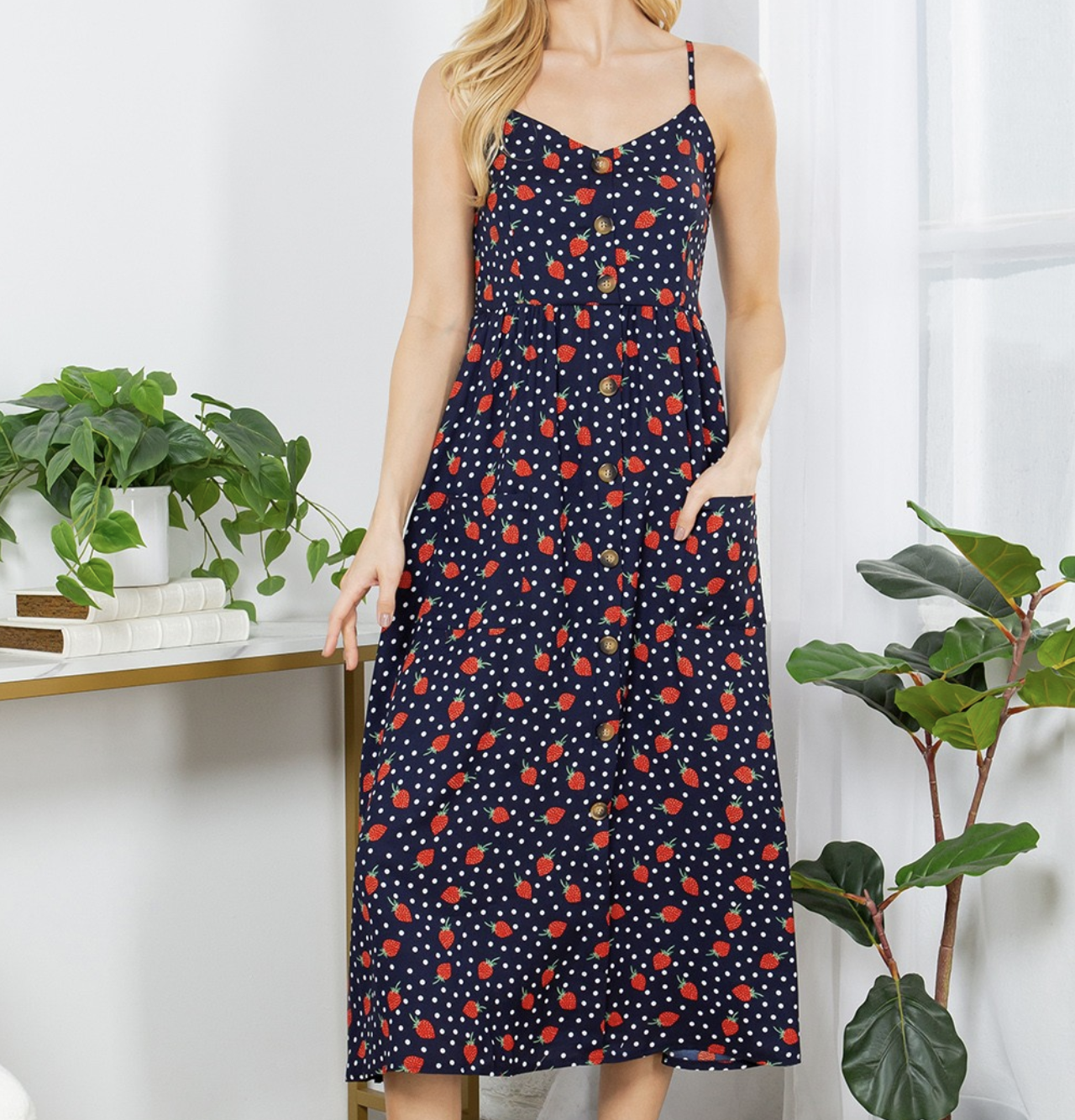 LA Soul "Eat, Drink, and Be Berry" Maxi Dress