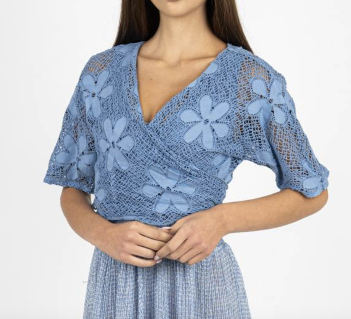 MARILU "Sirtaki" MARILU Lace Tie Top