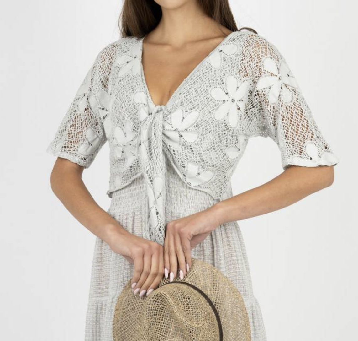 MARILU "Sirtaki" MARILU Lace Tie Top