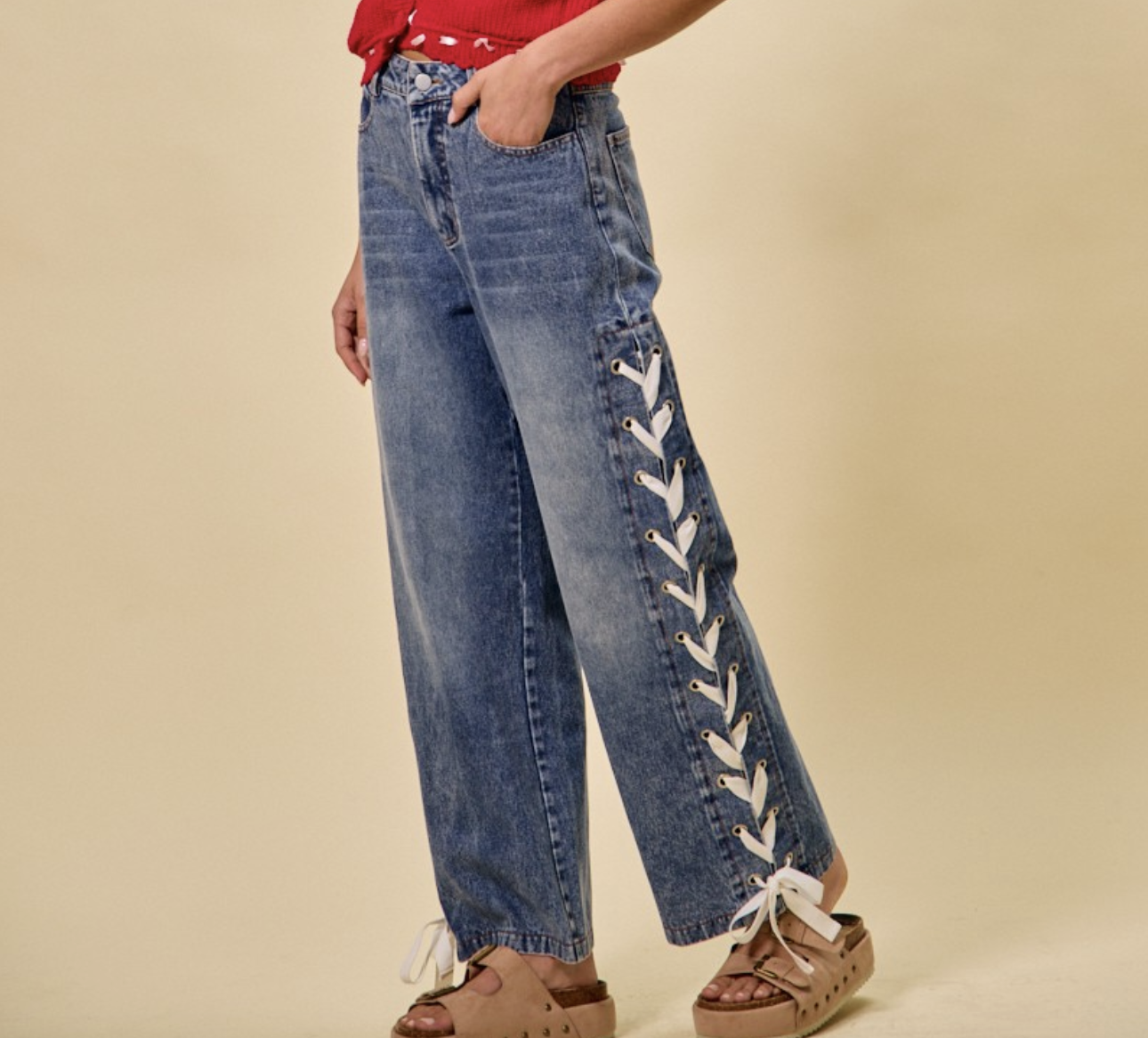 So Me "If the Jeans Fit, Lace Em Up" Jeans