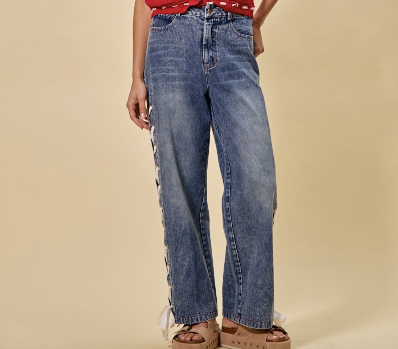 So Me "If the Jeans Fit, Lace Em Up" Jeans