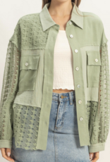 HyFve "Button, Button, Who's Got the Button?" Lace Top