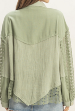 HyFve "Button, Button, Who's Got the Button?" Lace Top