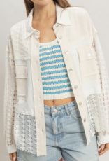 HyFve "Button, Button, Who's Got the Button?" Lace Top