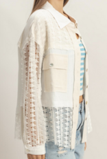 HyFve "Button, Button, Who's Got the Button?" Lace Top