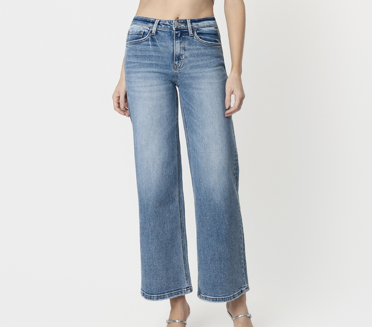 Flying Monkey "Getting a Leg Up" Wide Leg Jeans