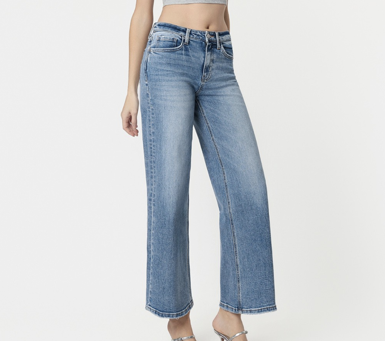Flying Monkey "Getting a Leg Up" Wide Leg Jeans