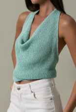 Le Lis "Halter Ego" Knit Tie Top