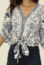 Nostalgia "Mediterranean Mama" Tie Top