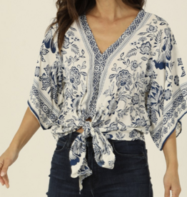 Nostalgia "Mediterranean Mama" Tie Top