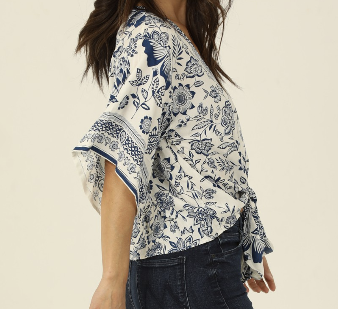 Nostalgia "Mediterranean Mama" Tie Top