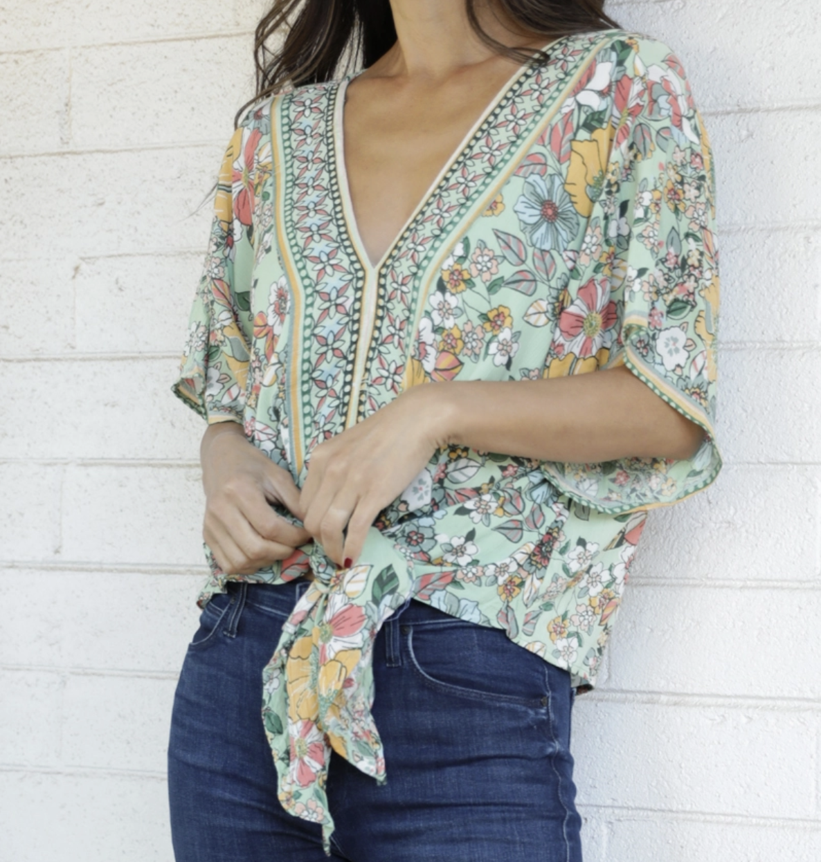 Nostalgia "I Sage This With Love..." Tie Top