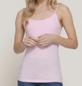 Active Basic Basic Short Camisole Top with Shelf Bra