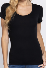 Active Basic Basic Scoop Neck Short Sleeve Top