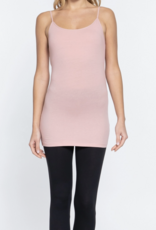 Active Basic Basic Long Camisole Top with Shelf Bra