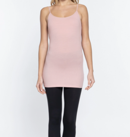 Active Basic Basic Long Camisole Top with Shelf Bra