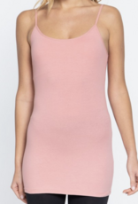 Active Basic Basic Long Camisole Top with Shelf Bra