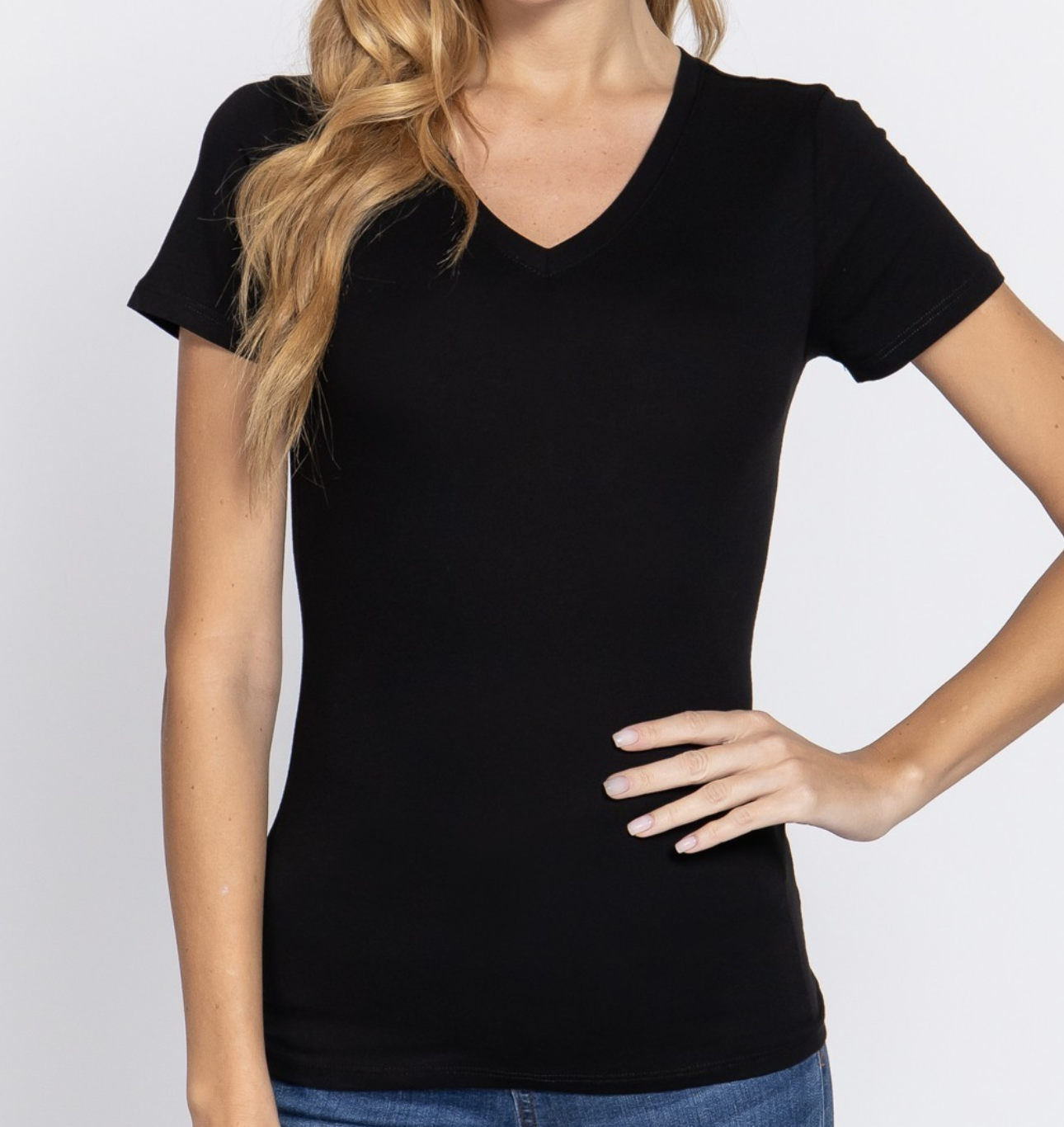 Active Basic Basic Short Sleeve V-neck Tee