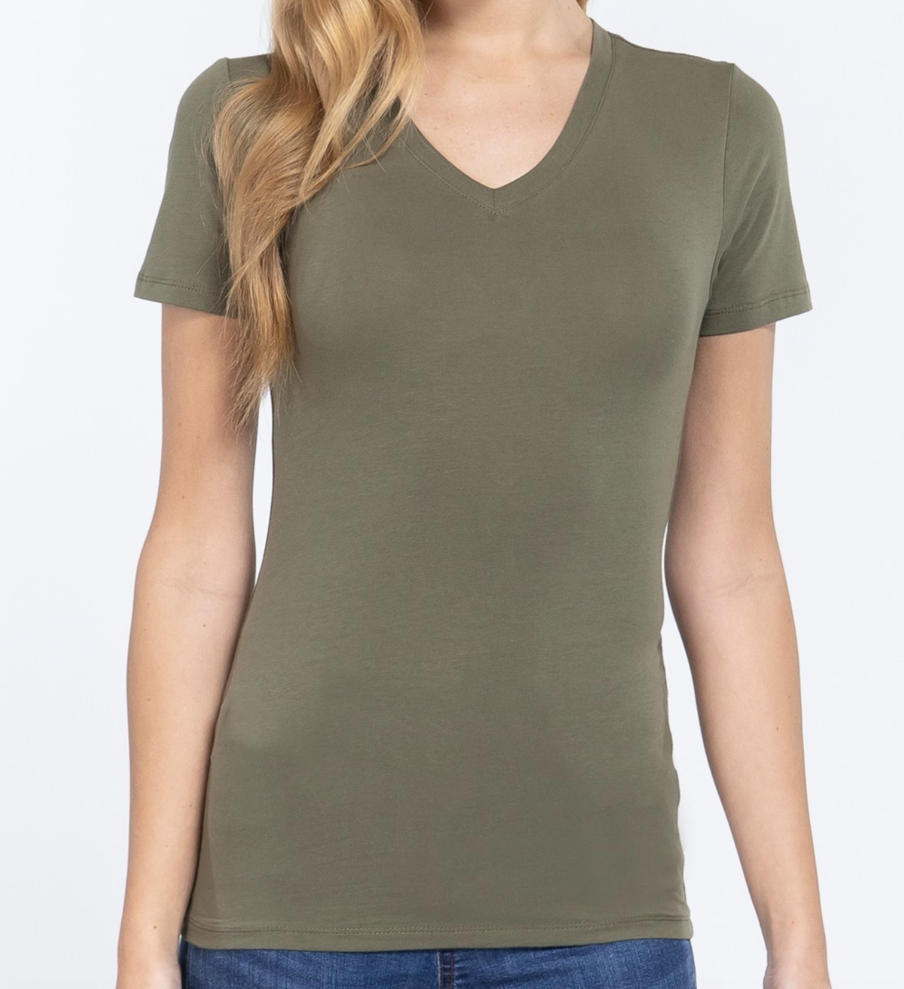 Active Basic Basic Short Sleeve V-neck Tee